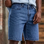 SoftFade™ Men's Shorts Casual Shorts Acid Wash Shorts Pocket Plain Comfort Breathable Knee Length