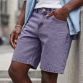 SoftFade™ Men's Shorts Casual Shorts Acid Wash Shorts Pocket Plain Comfort Breathable Knee Length