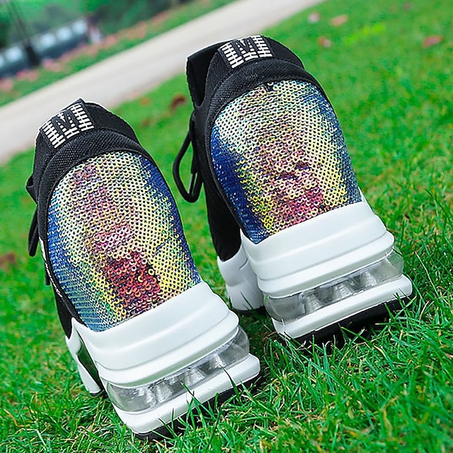 Women's White Air Cushion Running Sneakers