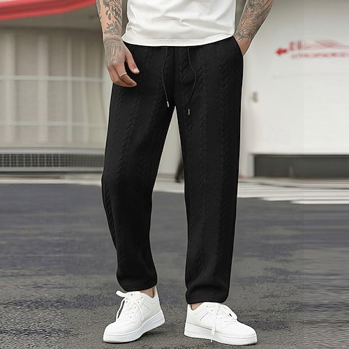 Men's Jacquard Hoodie Pullover Hoodie Sweatshirt Textured Sports & Outdoor Casual Daily Streetwear Cool Sportswear