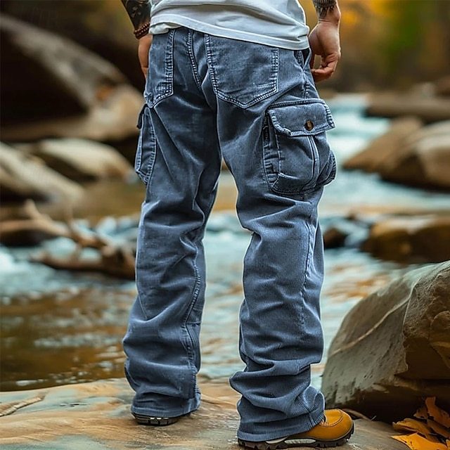 Men's Cargo Pants Corduroy Pants Trousers Baggy Pants Casual Pants Ela