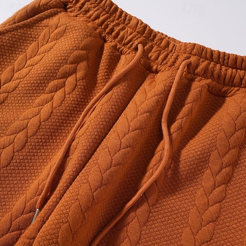 Men's Jacquard Hoodie Pullover Hoodie Sweatshirt Textured Sports & Outdoor Casual Daily Streetwear Cool Sportswear