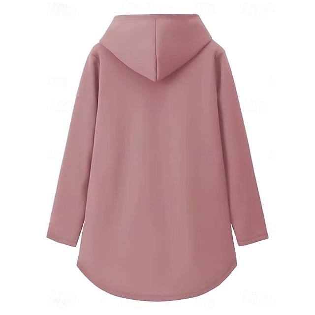 Women's Hoodie Sweatshirt Pullover Sherpa Letter Casual Sports Print Warm Fuzzy Comfrt Hoodie Long Sleeve Top Micro-elastic Fall & Winter Comfrt Breathable Soft Fabric