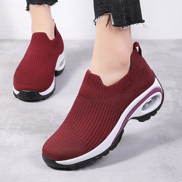 Women's Sneakers Flyknit Shoes Slip-on Sneakers 