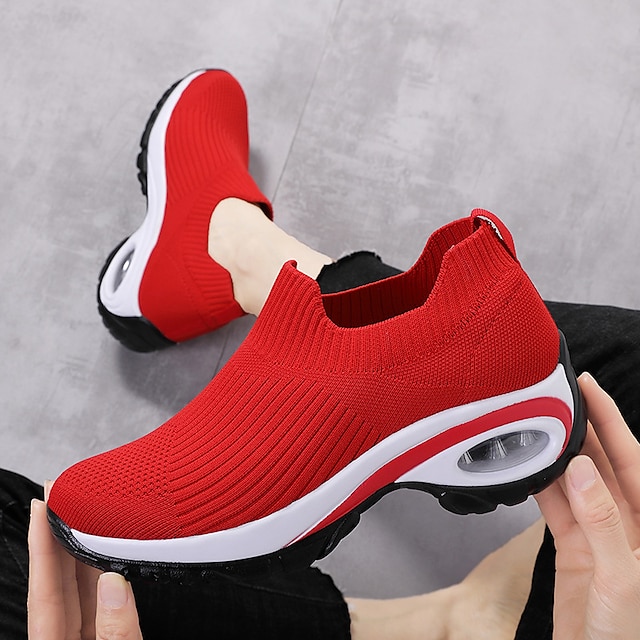 Women's Sneakers Flyknit Shoes Slip-on Sneakers 