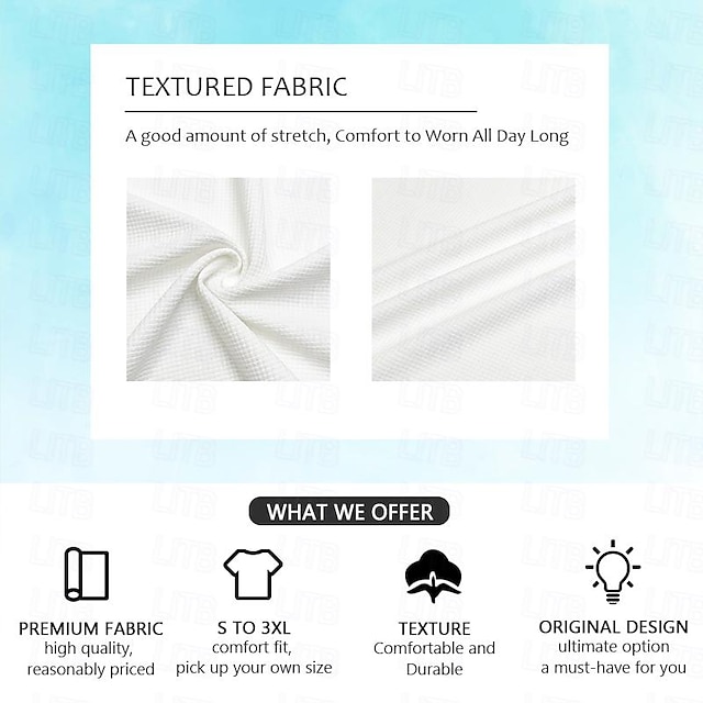 Men's Geometric Color Block Waffle Polo Shirts Textured Long Sleeve Polo Shirts Lapel Casual Athleisure Daily Wear 3D Print Spring Fall Winter Blue Brown Gray