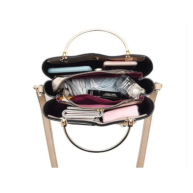 Women's Navy Blue and Pink Handbag with Heart Tassel Charm – Elegant Faux Leather Crossbody and Tote Bag for Everyday Use