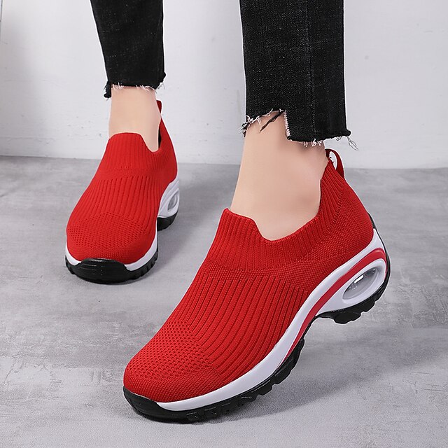 Women's Sneakers Flyknit Shoes Slip-on Sneakers 