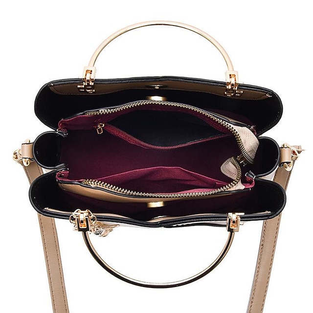 Women's Navy Blue and Pink Handbag with Heart Tassel Charm – Elegant Faux Leather Crossbody and Tote Bag for Everyday Use