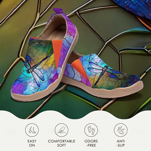 Women's Sneakers Flats Slip-Ons Print Shoes Slip-on Sneakers