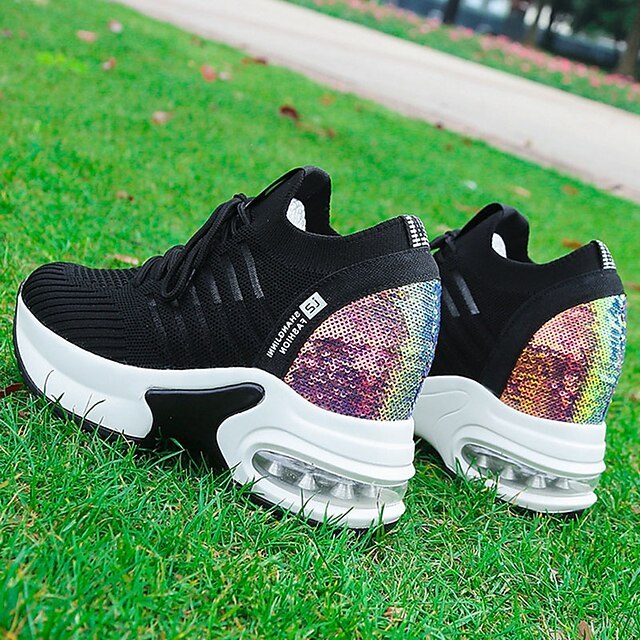 Women's White Air Cushion Running Sneakers