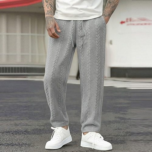 Men's Jacquard Hoodie Pullover Hoodie Sweatshirt Textured Sports & Outdoor Casual Daily Streetwear Cool Sportswear