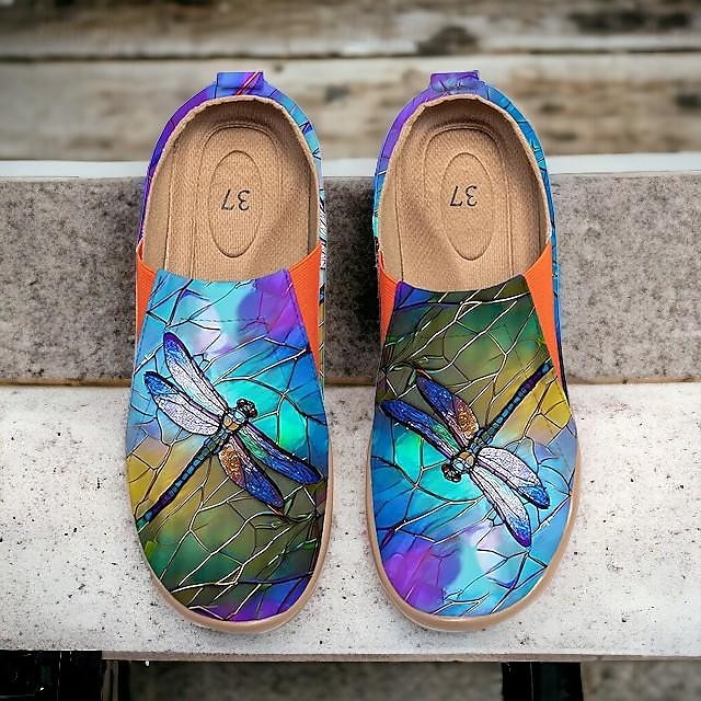 Women's Sneakers Flats Slip-Ons Print Shoes Slip-on Sneakers