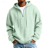 Men's Jacquard Hoodie Pullover Hoodie Sweatshirt Textured Sports & Outdoor Casual Daily Streetwear Cool Sportswear