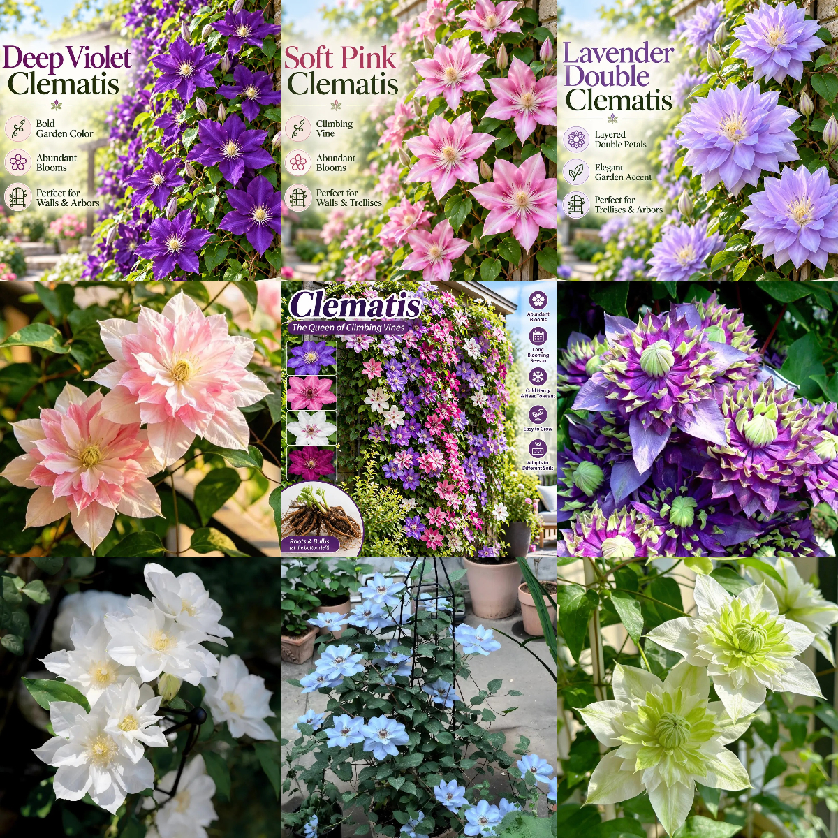 Up to 60%off💥Clematis bulbs👑The Queen Of Climbing Vine