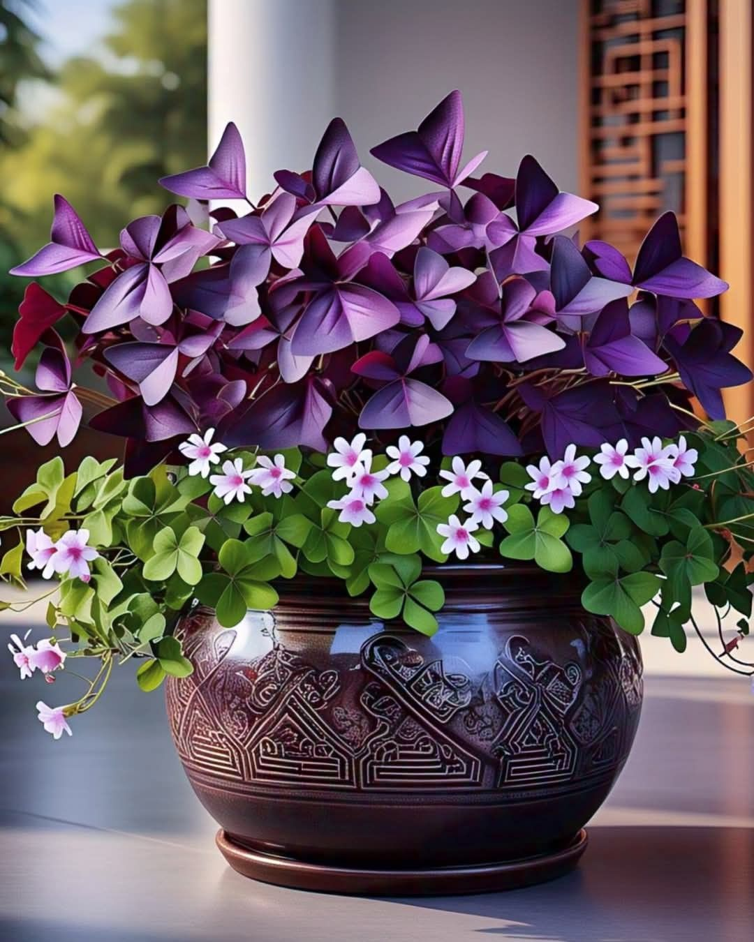 Oxalis Triangularis Purple Shamrock Good Luck Plant