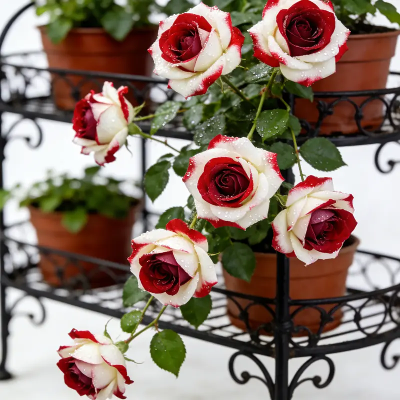 【BestSellerTop】Rare Twin Red White Rose Seeds (200/1000pcs) – Stunning Garden Blooms, Easy to Grow