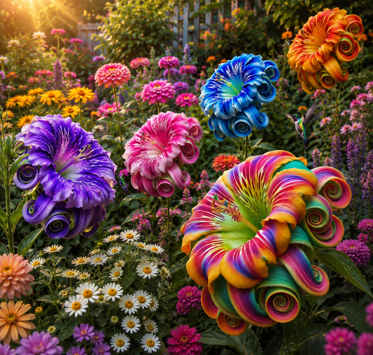 Rainbow Swirl Spiral Flower Bulbs-Rare Flower