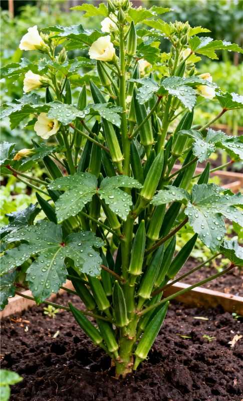 The Growing Journey of Okra🌱 From Tiny Seeds to Bountiful Harvest