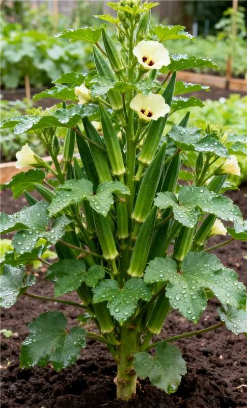 The Growing Journey of Okra🌱 From Tiny Seeds to Bountiful Harvest
