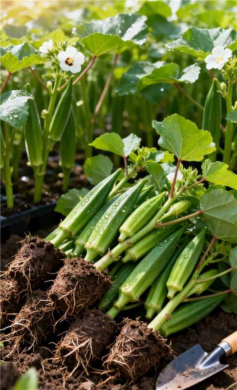 The Growing Journey of Okra🌱 From Tiny Seeds to Bountiful Harvest
