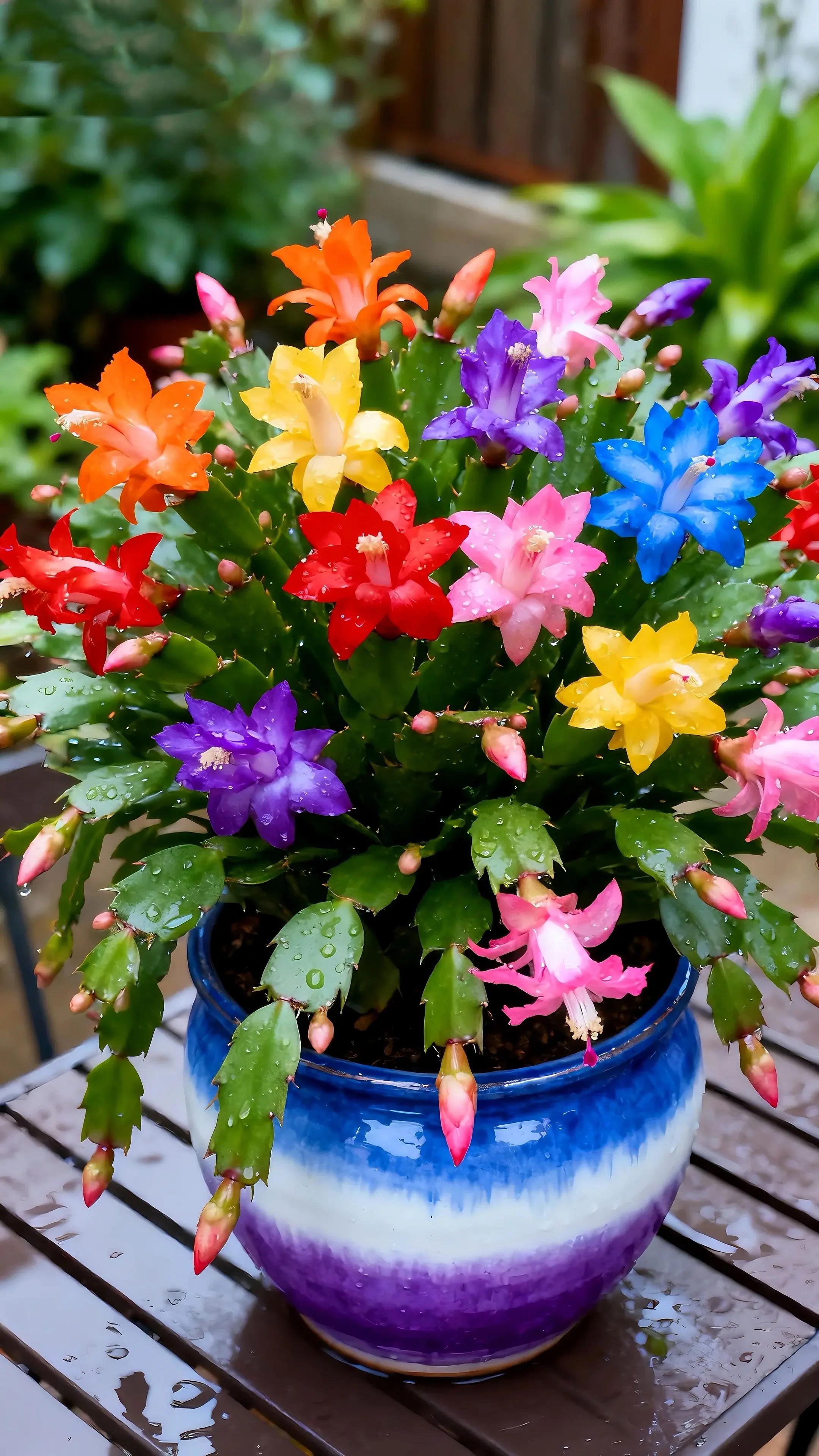 🦀Mix Colors Schlumbergera Bulbs– Easy-Care Blooms in Every Shade, Even in Winter ❄️🌈