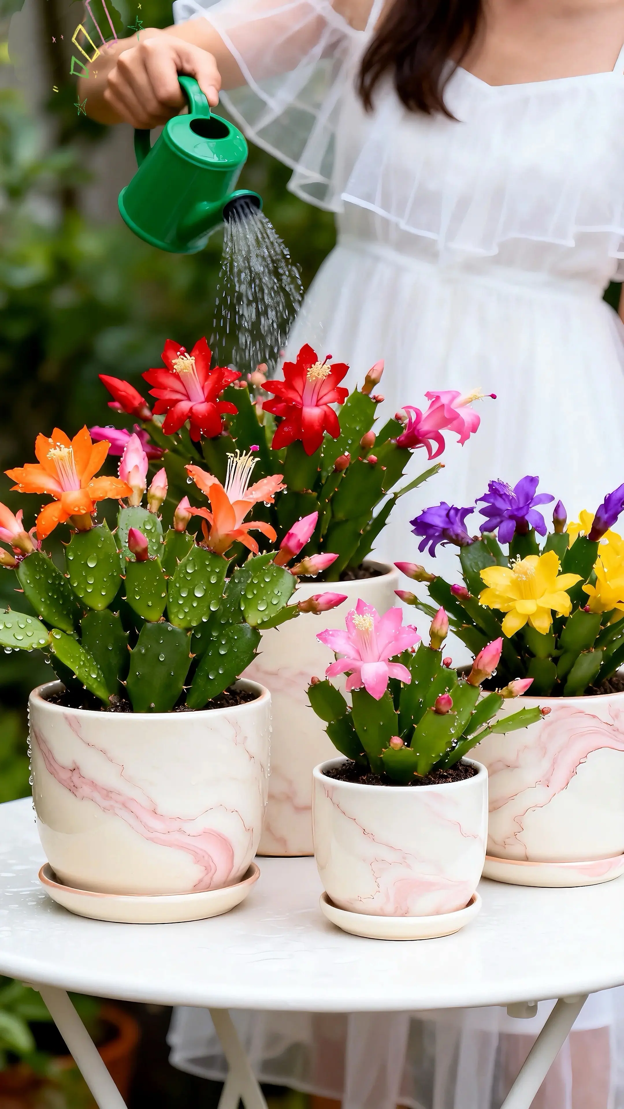 🦀Mix Colors Schlumbergera Bulbs– Easy-Care Blooms in Every Shade, Even in Winter ❄️🌈