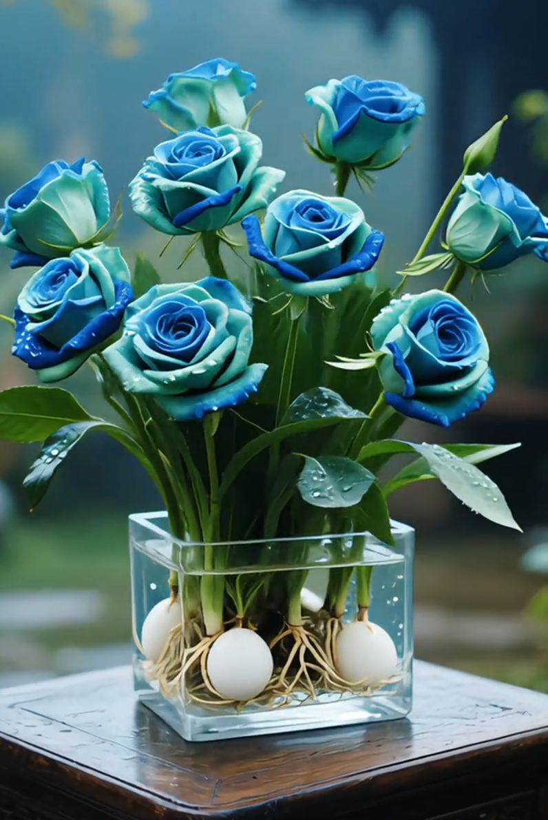 Hydroponic Rare Two-Tone Rose Bulbs: Nature's Colorful Miracle 🌸💖​