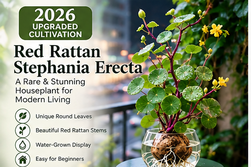 🎈🪴2026 New Upgraded Red Rattan Stephania Erecta – A Stronger, Easier Houseplant for Busy People 🌿