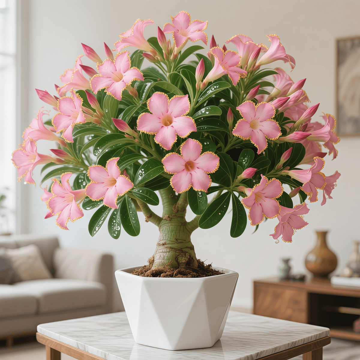 Desert Rose blooming all year round - large flowers, cold and heat resistant, easy to survive
