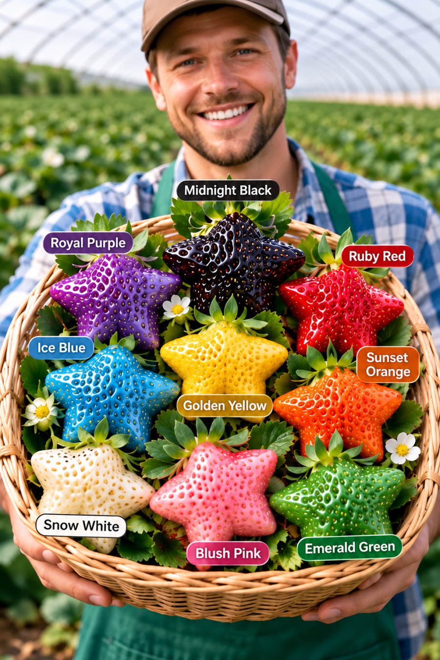 Seedsstarter nine-color star-shaped strawberry creative collection