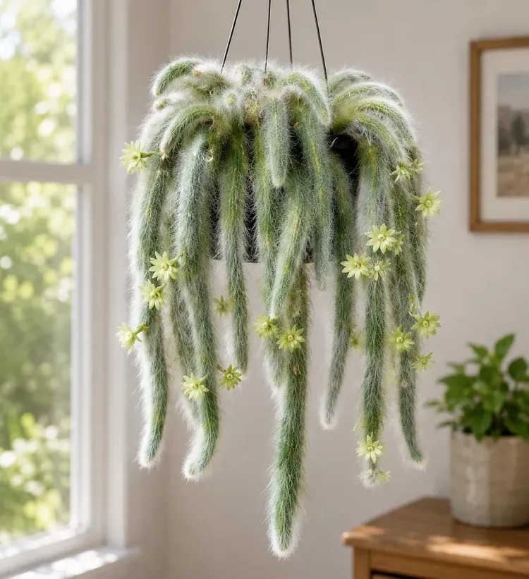 🌵Rare Monkey Tail Cactus - A Living Waterfall of Soft, Fluffy Beauty