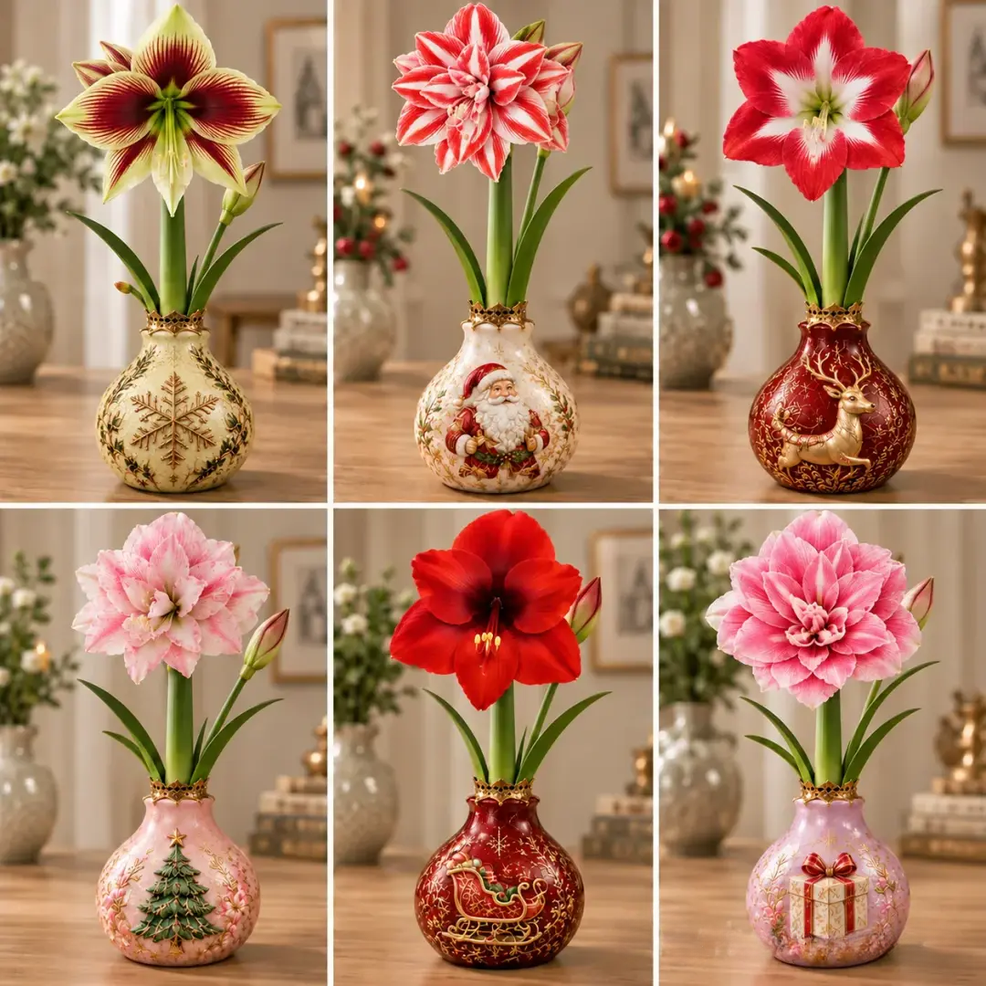 Holiday Waxed Amaryllis Bulbs – No Soil, No Water, Just Watch Them Bloom 🎄🌺