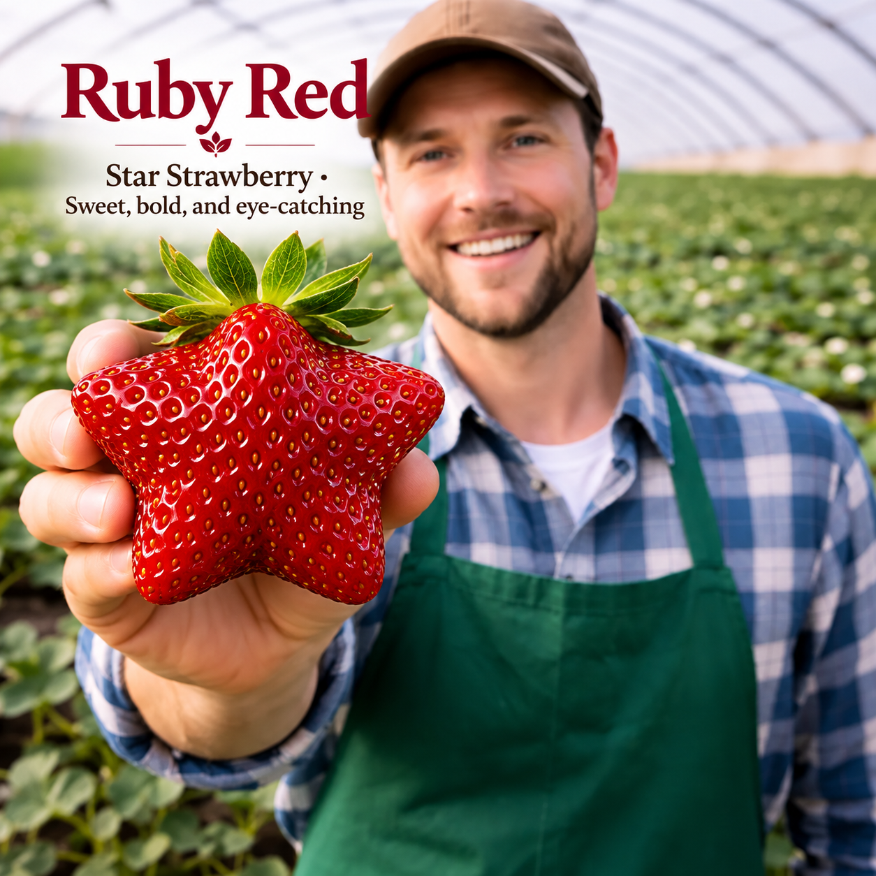 🍓❄️ Winter Starry Rainbow Strawberry Seeds – Rare Star-Shaped Berries in Stunning Rainbow Colors! 🌈✨