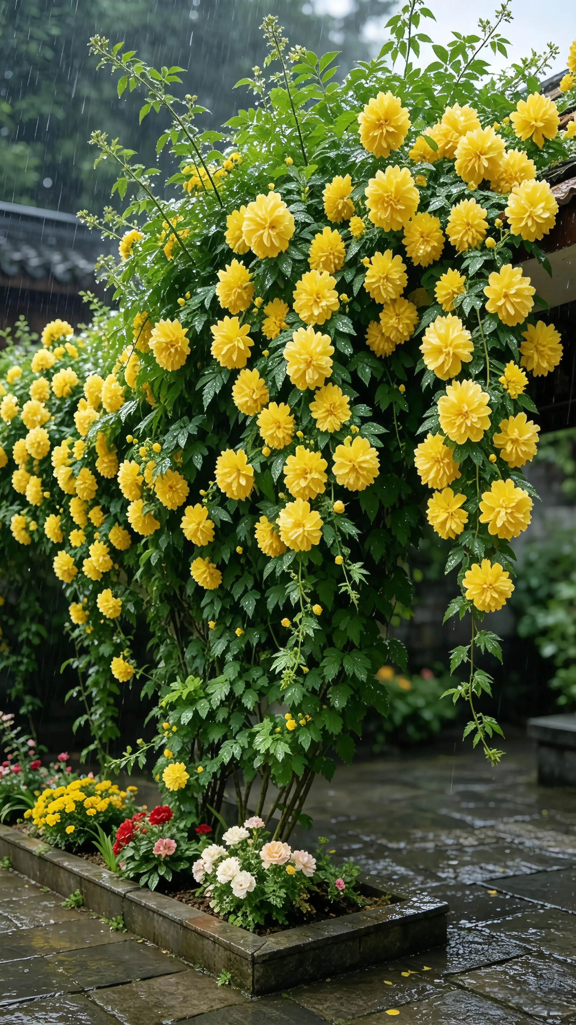 Double-petaled Kerria flower bulbs-climbing four-season courtyard balcony potted ground flowers
