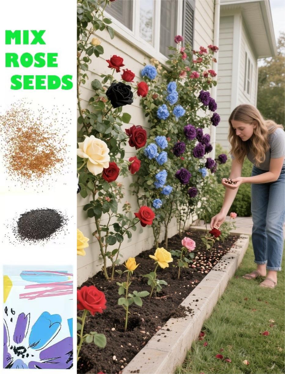 300Pcs Mix Colorful Rose Flower Seeds for Home Garden & Container Planting - Perennial Fragrant Flowers 300Pcs Mix Colorful Rose Flower Seeds for Home Garden & Container Planting - Perennial Fragrant Flowers