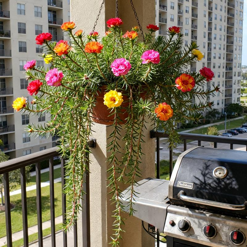 10,000 Portulaca Seeds - Double-flowered Moss Rose Annual Perennial Flower Seeds for Planting Outdoors Non GMO Mixed Colors Large Blooms Attract Pollinators Easy to Grow All Seasons