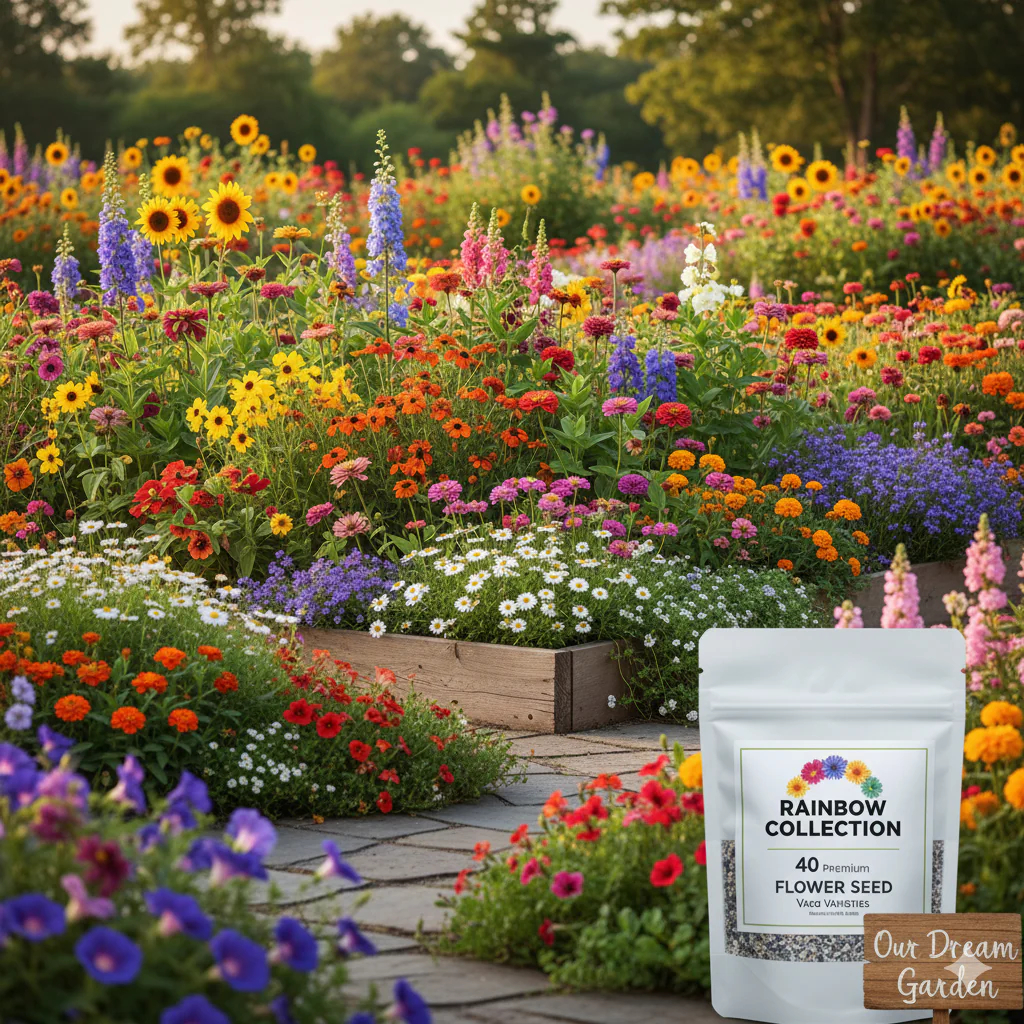 🌷 45 in 1 Flower Seeds Combo Pack | Home Garden Growing Kit