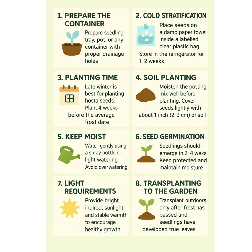 🍃🌸 9 Rare & Breathtaking Premium Multicolor HOSTA SEEDS 🌸🍃