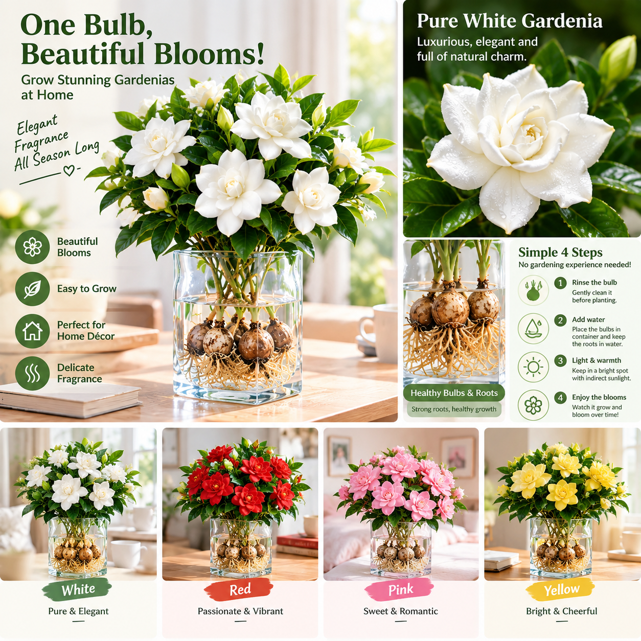 ✨Hydroponic Gardenia Bulbs