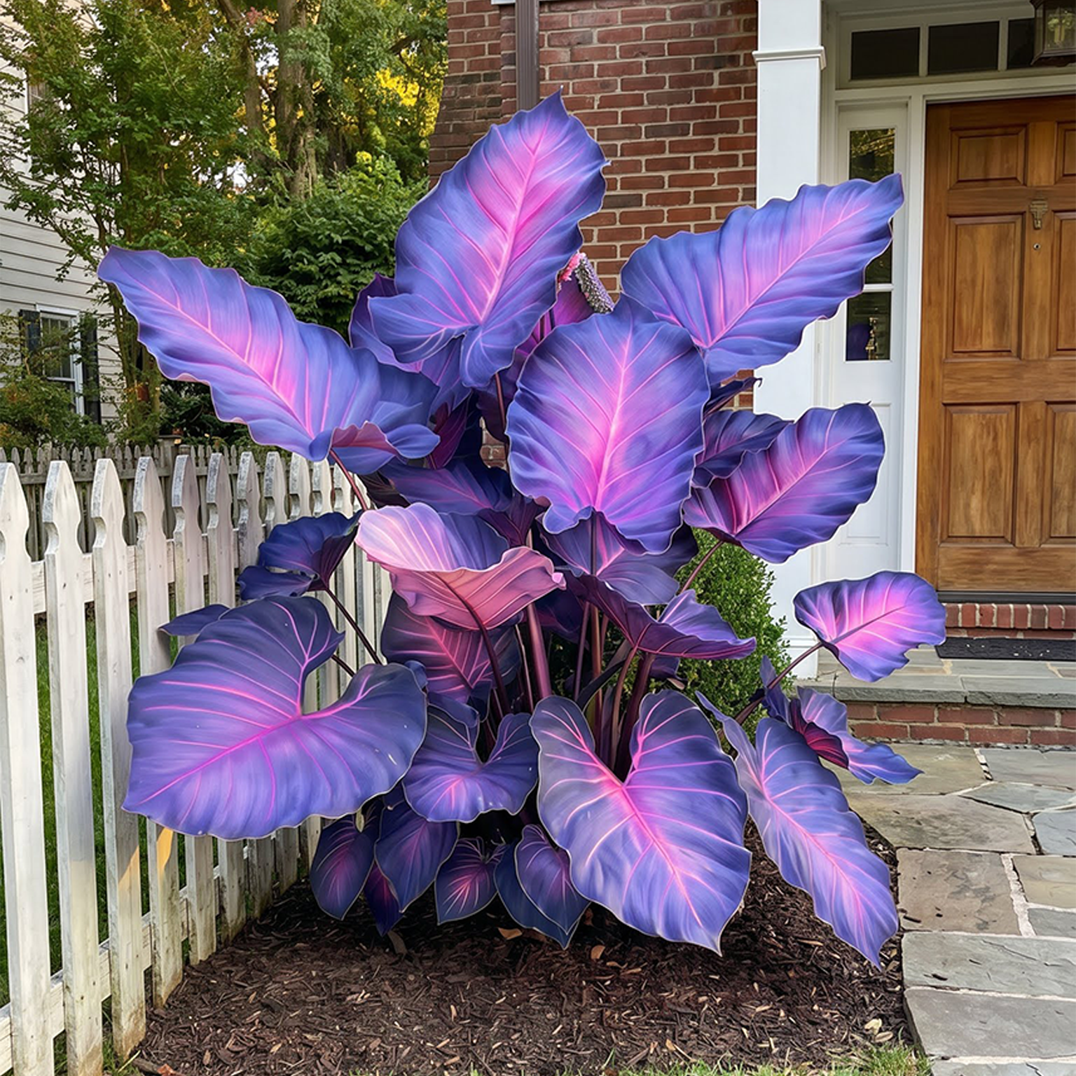 Caladium landscape planting