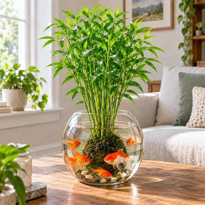 Hydroponic Mini Rice Bamboo display