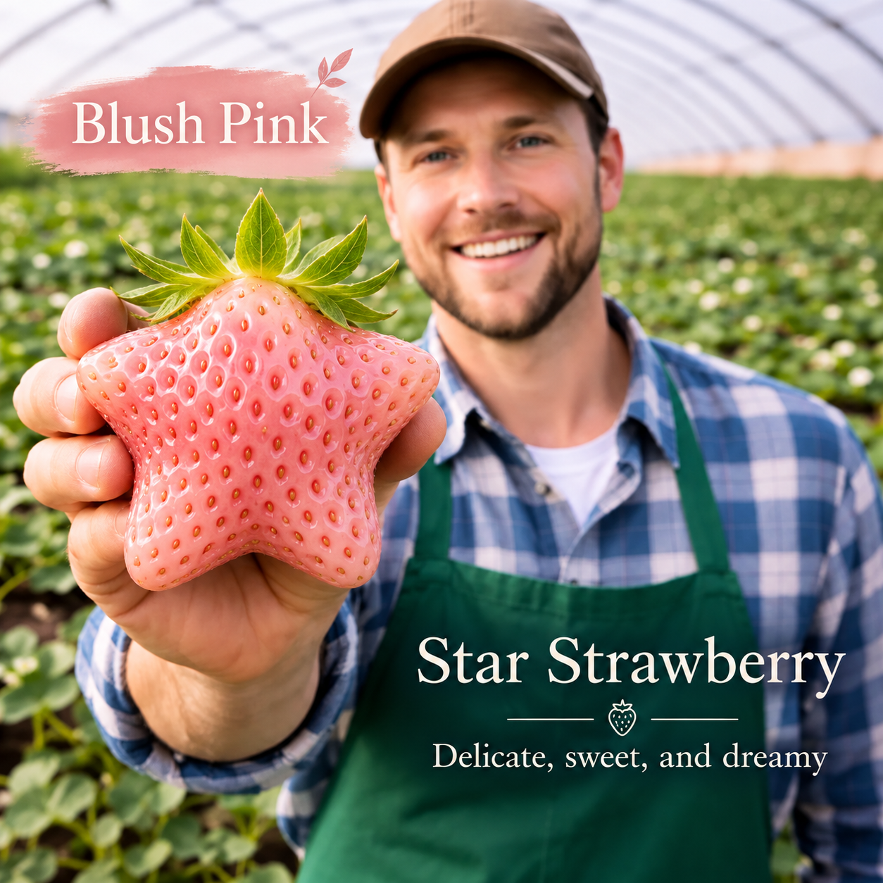 🍓❄️ Winter Starry Rainbow Strawberry Seeds – Rare Star-Shaped Berries in Stunning Rainbow Colors! 🌈✨