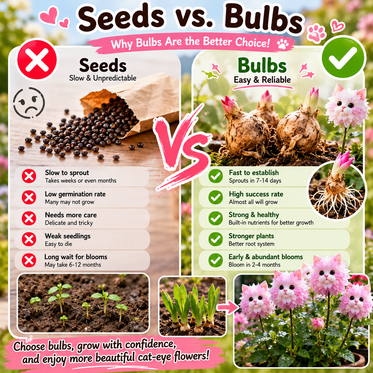 😻Magical Cat-Eye Flower Bulbs – Cute, Rare & Easy to Grow
