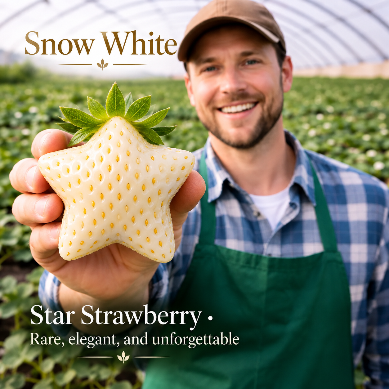 🍓❄️ Winter Starry Rainbow Strawberry Seeds – Rare Star-Shaped Berries in Stunning Rainbow Colors! 🌈✨