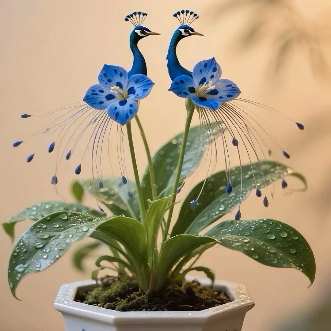 Peacock Bloom garden concept illustration