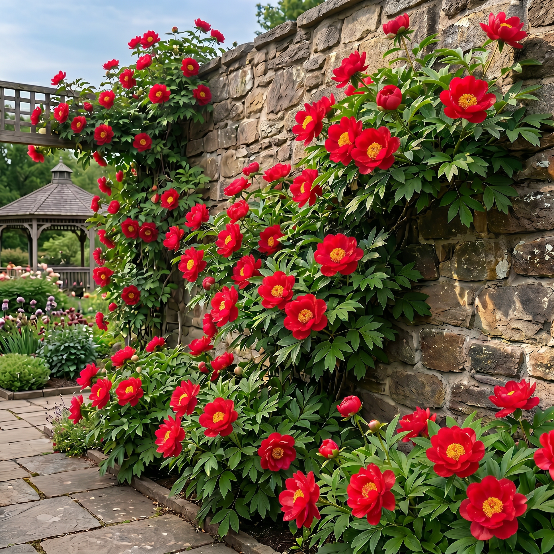 🌸 Rare Climbing Peony Bulbs🪴Big Full Blooms, Cold Hardy Perennial, Eas