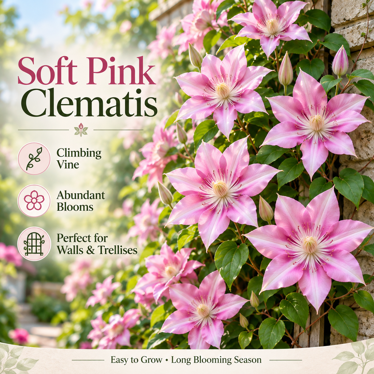 Up to 60%off💥Clematis bulbs👑The Queen Of Climbing Vine