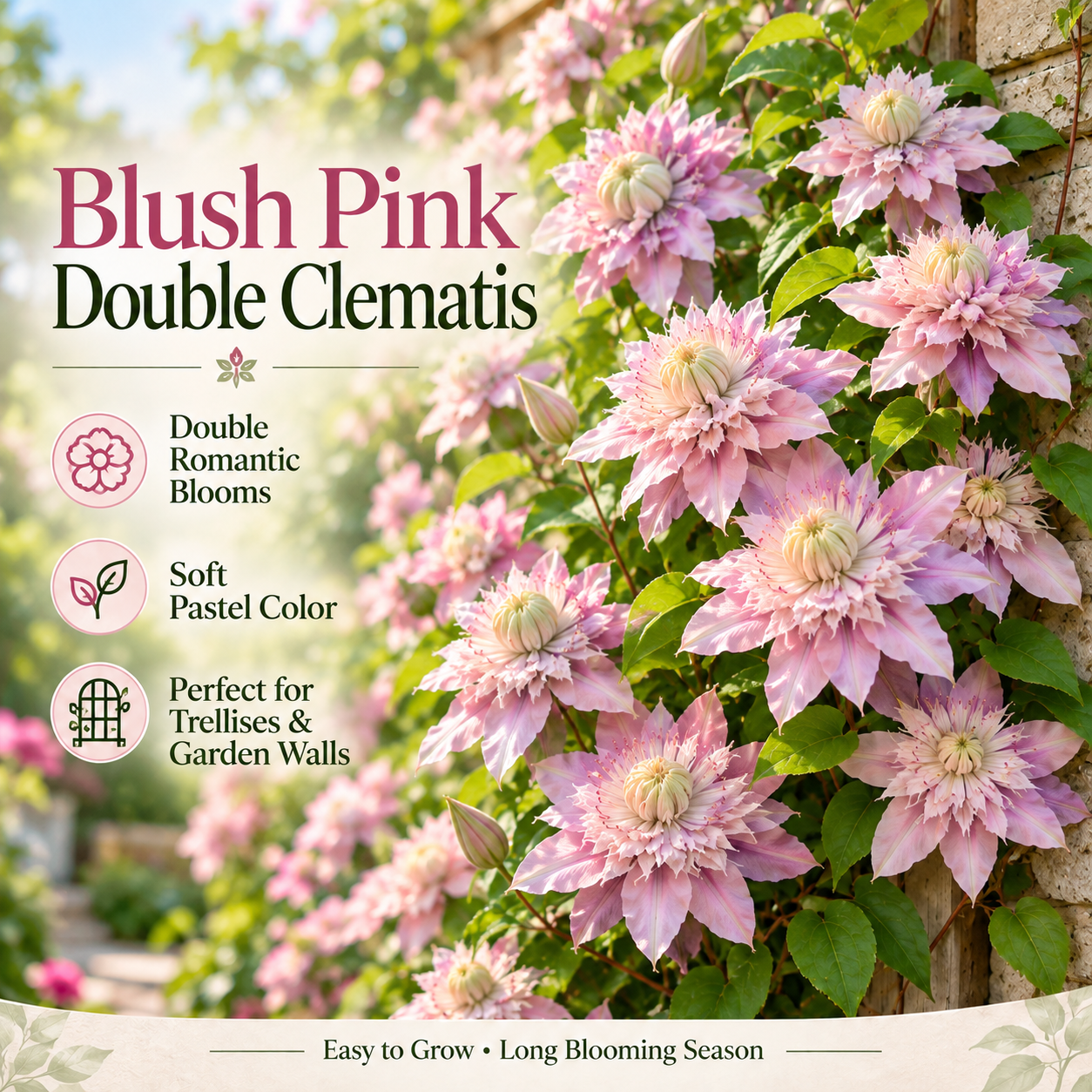 Up to 60%off💥Clematis bulbs👑The Queen Of Climbing Vine