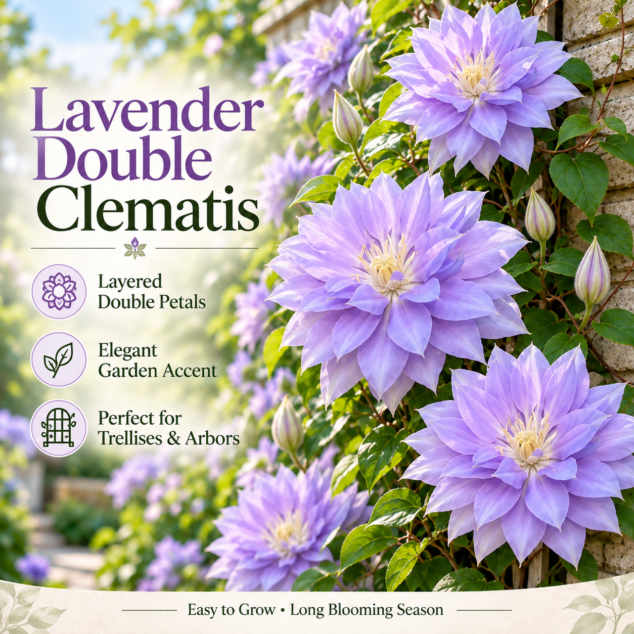 Up to 60%off💥Clematis bulbs👑The Queen Of Climbing Vine